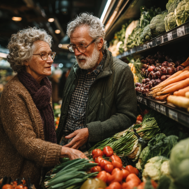 Graphic showing nutritional science for seniors